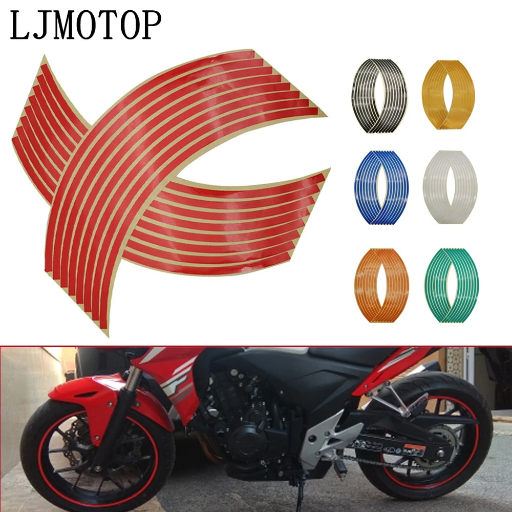 

Wheel Sticker Reflective Rim Stripe Tape Bike Motorcycle Stickers For Yamaha YZF R1 YZF R120 FZR 600 YZF R3 R25 R6 600R FZ600