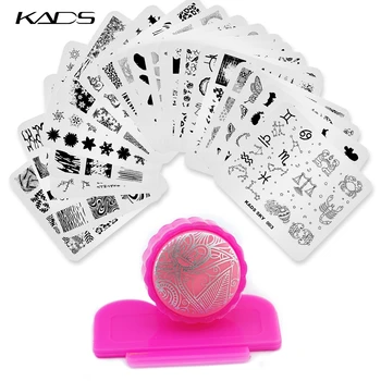 

KADS Nail Stamping Plates Set Nail Stamping Kit Designer Nail Stamp Nail Art Stencil leaf stamp Mold Chinese Nature 2020 New
