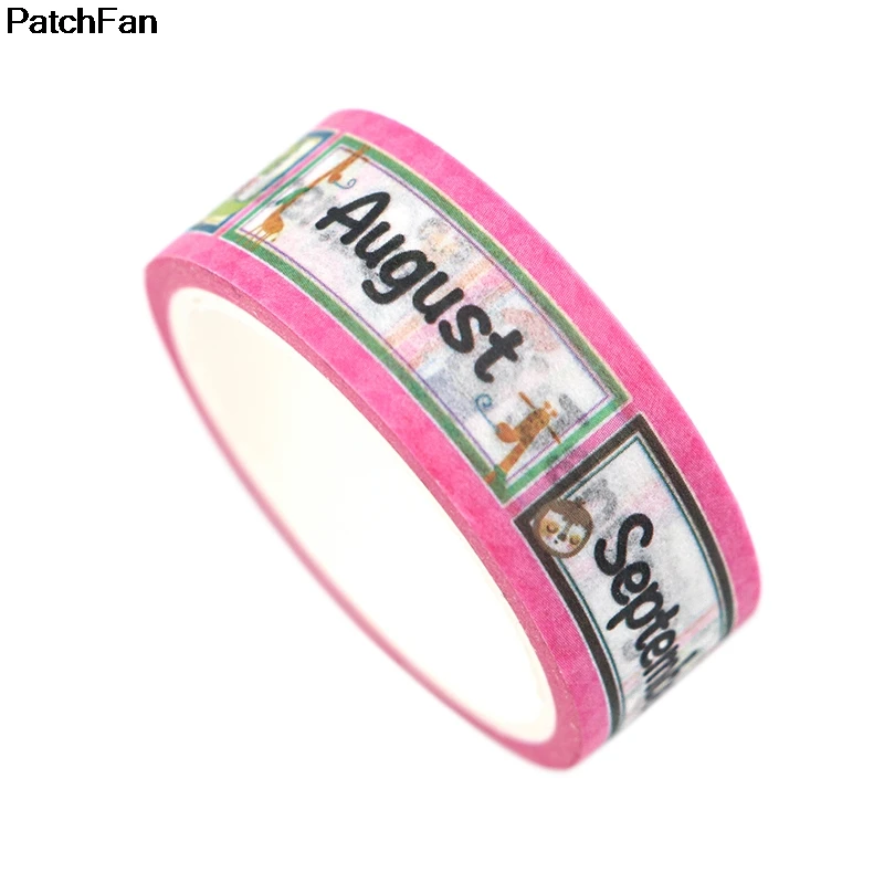 20 шт./лот Patchfan 12 месяцев план DIY Скрапбукинг липкий клей Васи бумага маскирующая лента печатные наклейки A2681