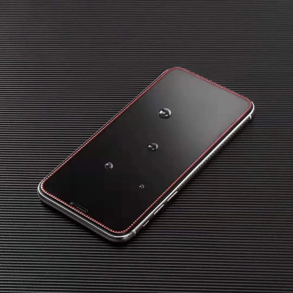 Роскошная блестящая Алмазная пленка из закаленного стекла для iPhone 11 Pro MAX XR XS MAX X6 6S 7 8 Plus, защита экрана, полное покрытие, стеклянная пленка