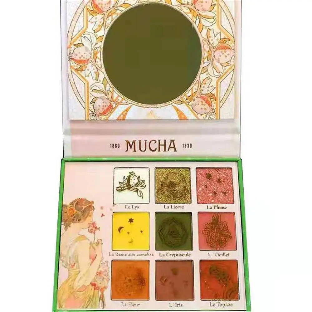9 Colors Brand Palette Pressed Powder Glitter Eyeshadow Palette Matte shimmer Eyeshadow Palette Eyeshadow Nude Color Eye Pigment