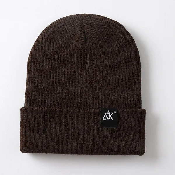 Solid Color ADK Standard Knitted Hat 238 Flat Needle Crimping Versatile Wool Hat Pullover Hat 