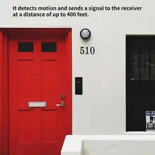 Système d'alarme de sécurité domestique sans fil, avec capteur de mouvement et sonnette infrarouge, idéal pour une entrée ou un Garage, offre spéciale 