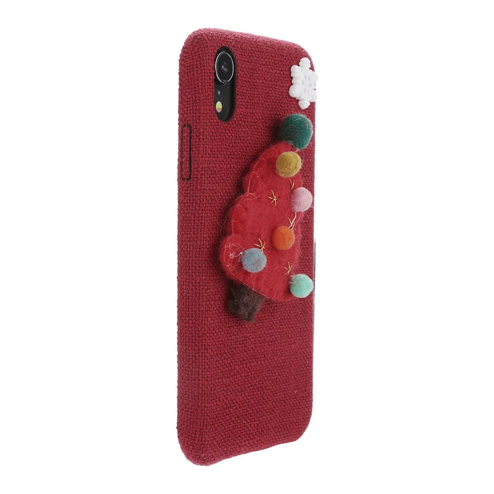 Christmas Deer Tree Cover Bumper For iphone XR 6.1 Inch Cute funny silicone back cover Non-slip and Anti-fingerprint Phone Case