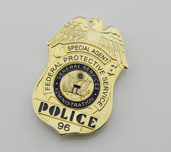 

Classic FPS FEDERAL PROTECTIVE SERVICE ADMINISTRATION GENERAL SERVICES SPECIAL AGENT POLICE, Replica Movie Prop Pin Badge