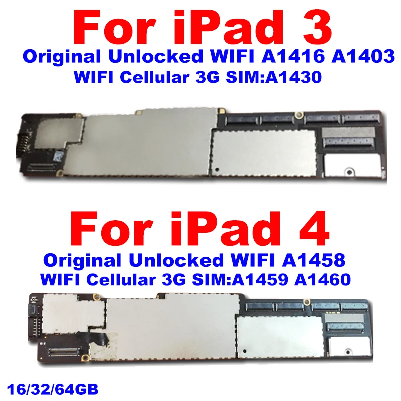 A1458A1459A1460ForiPad43MotherboardA141614031430ForiPad3