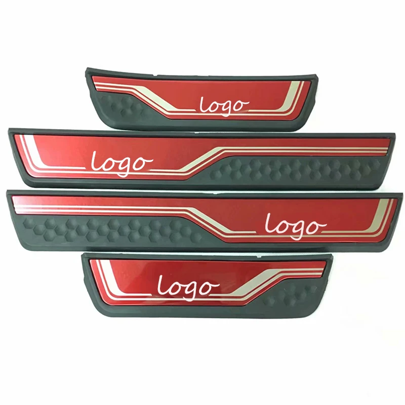 Car-Styling-Car-Accessories-Wholesale-4-PCS-Stainless-Steel-Door-Sill-Trim-Protectors-Guard-For-Honda