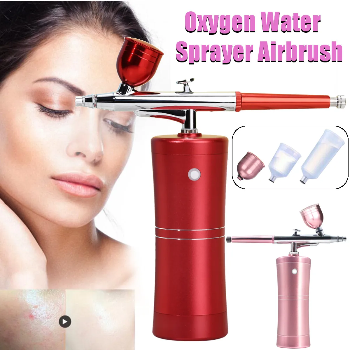 

Mini Airbrush With Compressor Facial Oxygen Water Injection Machine Anti Wrinkle Skin Rejuvenation Water Sprayer Beauty Device