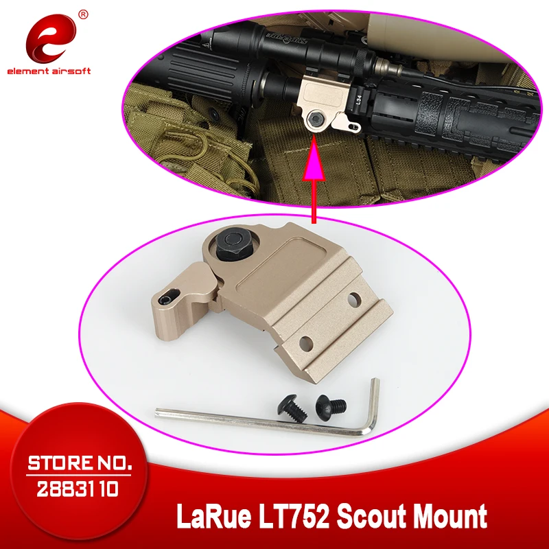 

Element Airsoft LaRue Tactical LT752 Gun Weapon Light Scout Offset Mount Hunting Accessories Tactical Flashlight Mount EX290