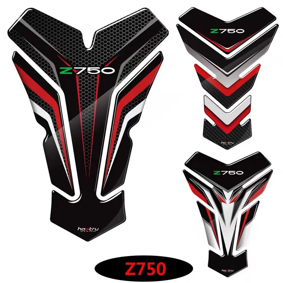 

3D Carbon-look Motorcycle Tank Pad Protector Decal Stickers Case for KAWASAKI Z750 Z750S Tank