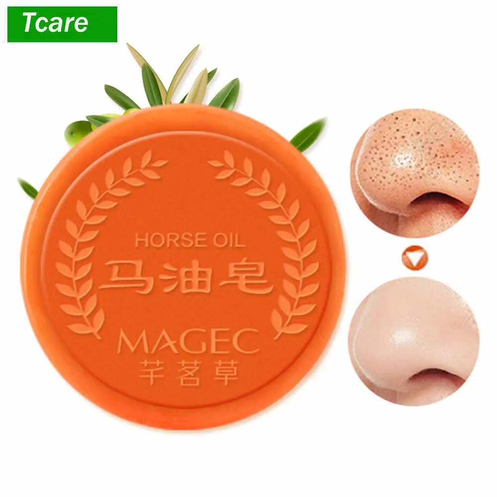 

1Pcs Moisturizing Horse Oil Handmade Soap Anti-mites Shrinking Pores Soap Lasting Oil-control Skin Care Feminine Hygiene