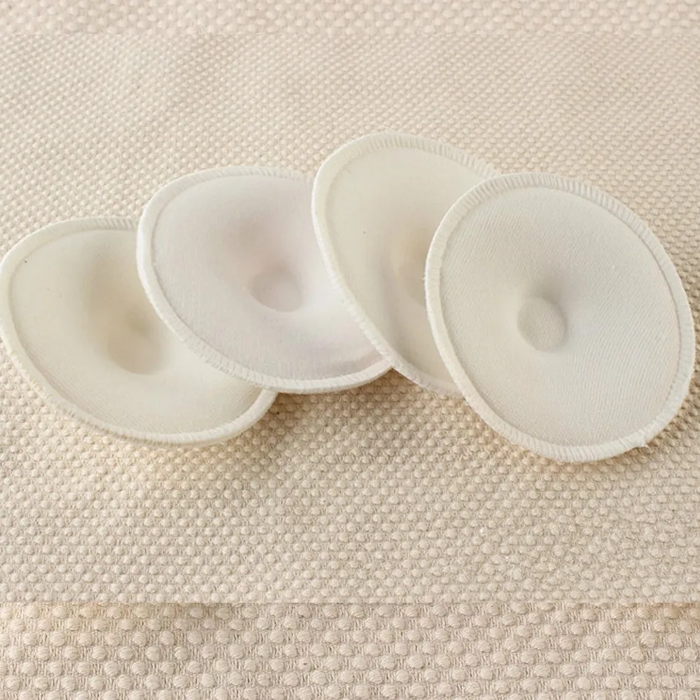4Pcs（2 pairs) Cotton Reusable Breast Pads Nursing Waterproof Plain Pad Baby Breastfeeding Accessory High Quality Safety 6