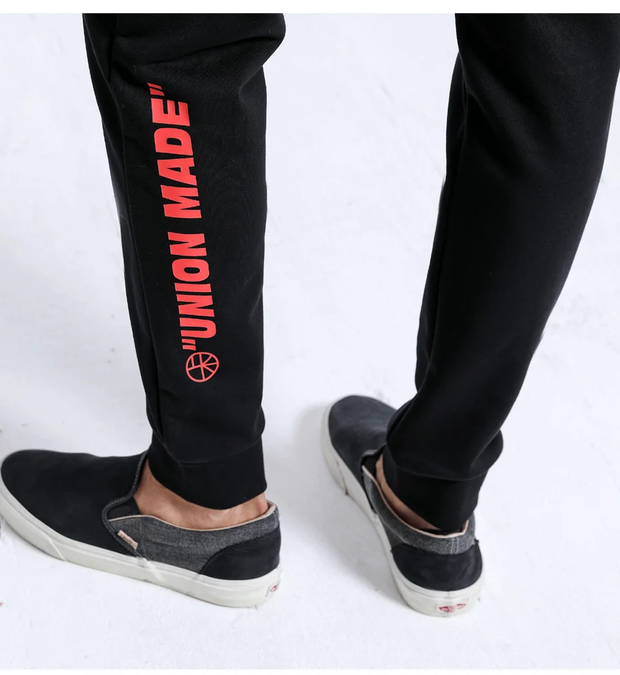 Simwood/брендовые пот Штаны Для мужчин 2019 зимние модные спортивные штаны для бега Для мужчин брюки Повседневный, с буквенной надписью хип-хоп