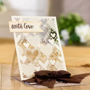 

With Love Heart Cutting Dies Carbon Steel Stencils for DIY Scrapbooking Paper Cards Embossing album Craft Cut Die 110*140mm