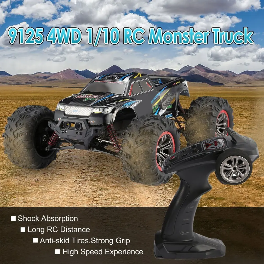 Горячая 4WD 1/10 RC гоночный автомобиль с высокой скоростью 46 км/ч Электрический сверхзвуковой грузовик внедорожник багги игрушки РТР