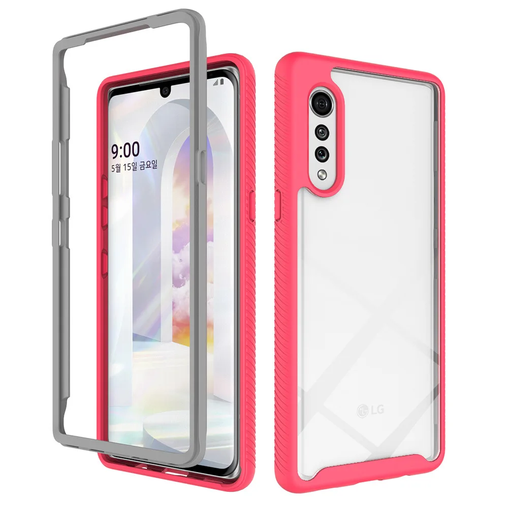 Hybrid TPU/PC Sky Case For LG Velvet 6.8"  Fundas Capa Two Layer Structure Shockproof Crystal Clear Shell Cover For LM-G910EMW mobile flip cover Cases & Covers