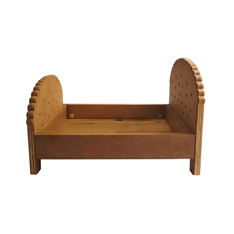Newborn Detachable Posing Mini Bed Baby Photo Shooting Handmade Wood Cookie Crib | Мать и ребенок