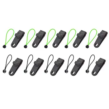 

10 Sets Heavy Duty Fixing Lock Grip Awning Clamp Tent Clip with Tie Rope
