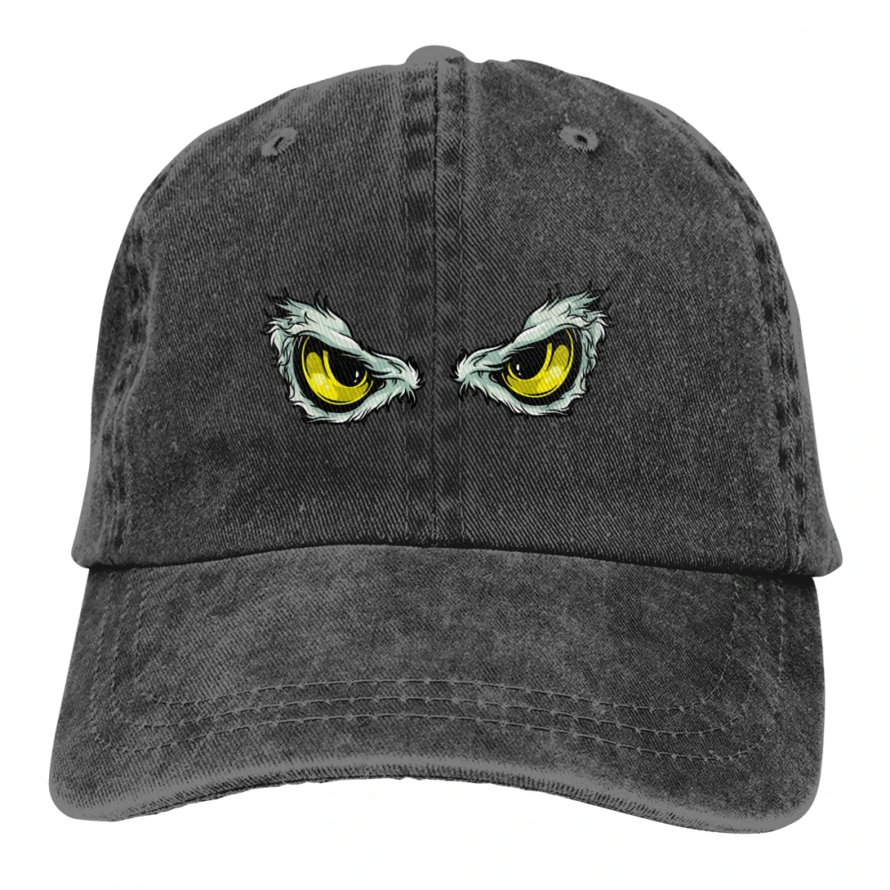 Глаза Орла Casquette черные унисекс Мужские Женские джинсовые бейсболка с ремешком кепки регулируемые Гольф папа шляпа