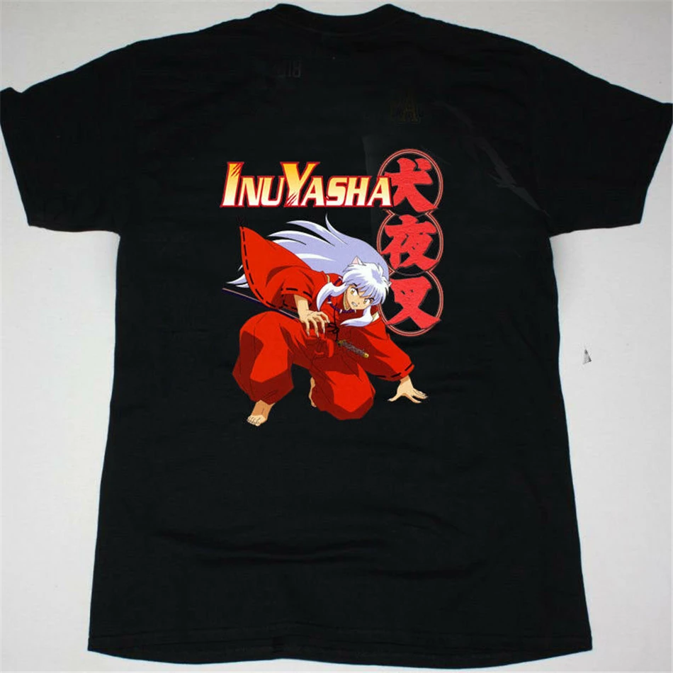 Винтажная Футболка Inuyasha аниме Япония футболка с коротким рукавом принтом размер