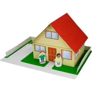Home 3D Paper Model Parent And Child DIY Architecture Model Handmade Paper Folding Children'S Educational Development