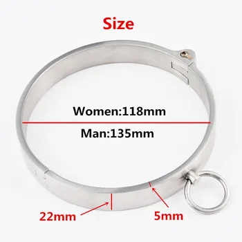 New 304 Stainless Steel Collar Choker BDSM Bondage Choking Neck Collar Fetish Slave Restraints Adult Game Sex Shop For Couples 5