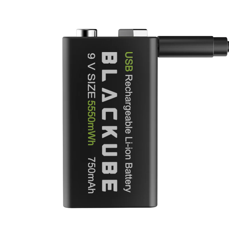 BLACKUBE 9V 900mAh 5550mWh batteries Voltage protection USB rechargeable  lithium battery|Rechargeable Batteries| - AliExpress