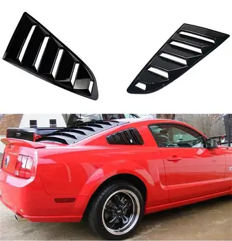 

1pair Rear Quarter Window Louvers Scoops Spoiler Car Panel Side Air Vent Cover for Ford Mustang 2005-2020 2 door coupe