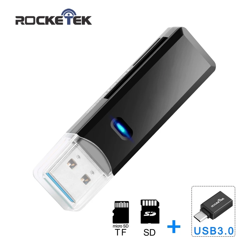 Rocketek usb 3 0 многофункциональный считыватель карт памяти OTG type c адаптер мини