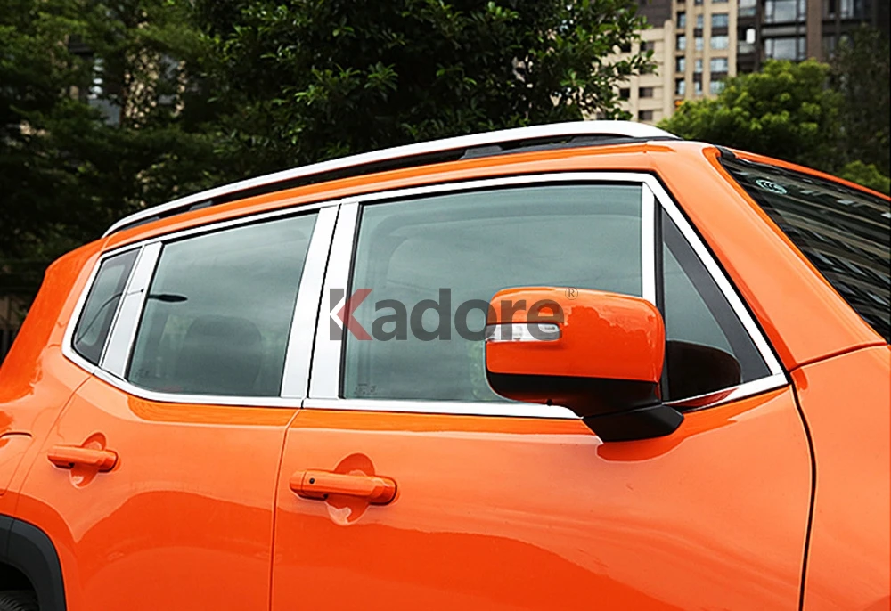 Для Jeep Renegade- автомобильный Стайлинг из нержавеющей стали Авто Полное оконное покрытие отделка Гарнир Полосы 20 шт./компл