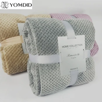 

Super Soft Blanket Flannel Aircraft Use Office Children Solid Blanket Towel Travel Fleece Mesh Portable Car Travel Cover Blanket