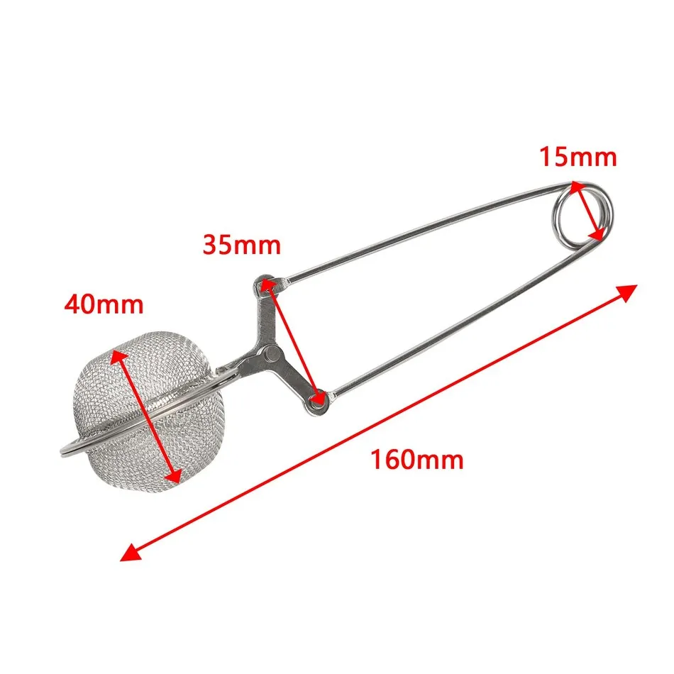 Ситечко для заварки чая из нержавеющей стали, сетчатый чайный горшок, фильтр для специй, посуда для напитков, кухонные аксессуары, зажим для ручки