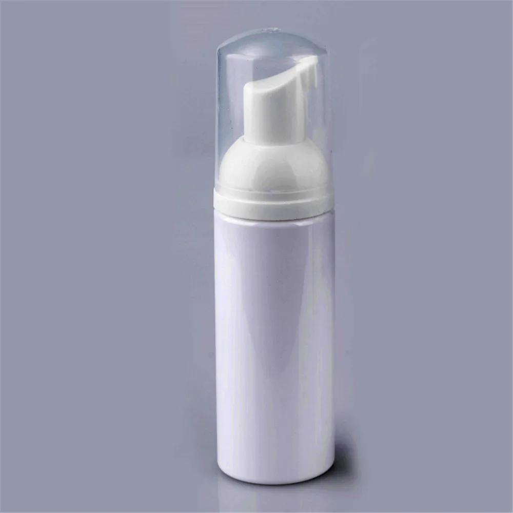 white with whitepump 50 шт./лот, 30 мл, 60 мл, косметическое средство для очищения лица, крем для мытья ресниц, пластиковый ПЭТ, жидкое мыло, пена, бутылка с золотым насос пенообразователя - Цвет: white with whitepump