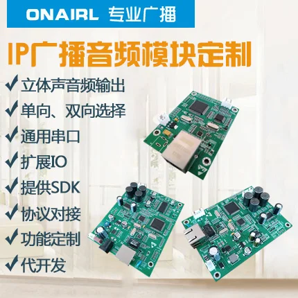 IP Network Broadcast Audio Module Board Function Customization Protocol Docking OEM System Integration Board