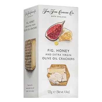 

fine Cheese Company fig, Honey & Extra Virgin Olive Oil Crackers - Cracker for Cheese with fig, Honey & Olive Oil - 125g
