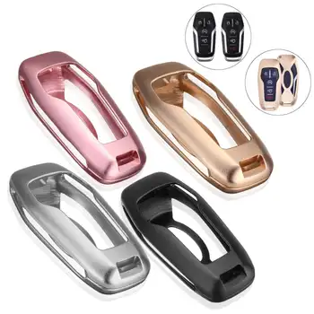 

Hot 5 Buttons Aluminum Alloy Key Cover Case For Ford Explorer for Taurus for Lincoln MKC MKZ 2013 2014-17 Car Styling Key Protec