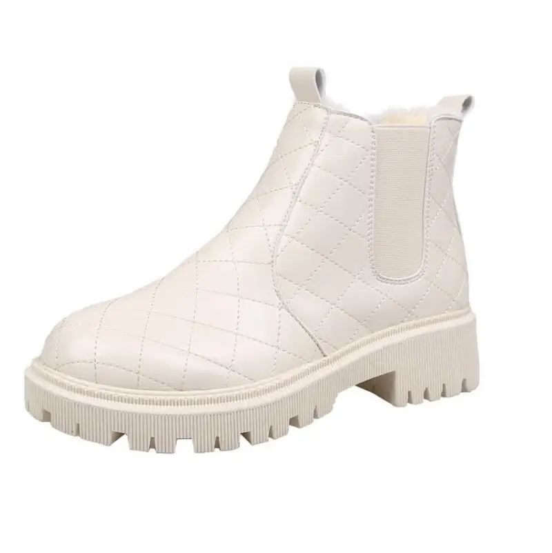 Chelsea Boots Female Women Shoes Sewing Plaid Boots For Women Fashion Plush Martin Boots Women Booties Woman Ladies Ankle Boots Chelsea Boots Female Women Shoes Sewing Plaid Boots For Women Fashion Plush Martin Boots Women Booties Woman Ladies Ankle Boots