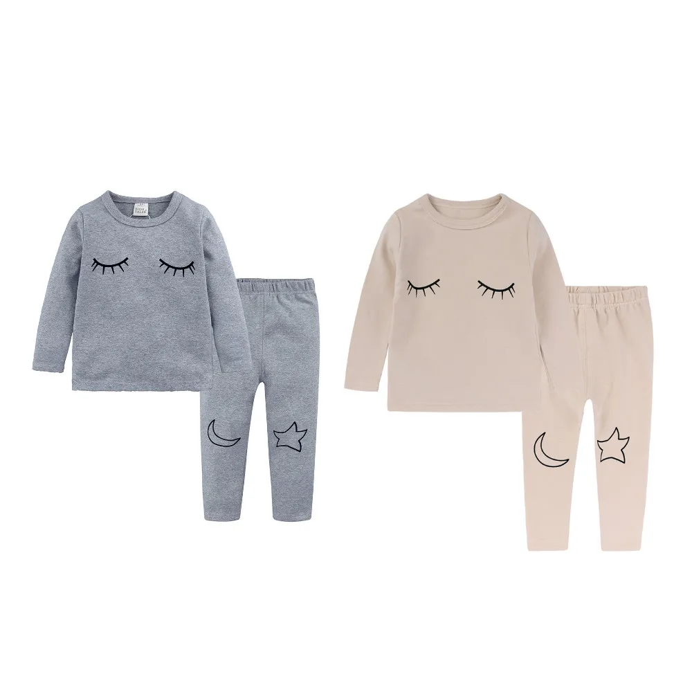 Комплект детской повседневной одежды Топ с длинным рукавом и круглым воротником