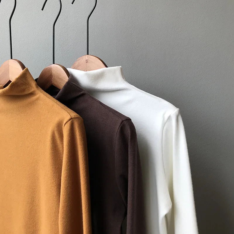 Women's Turtleneck Sweaters Autumn Winter Soft Warm Knitted Pullovers Basic Women Sweater Female Jumpers Tops Pulls Femmes