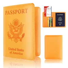 100 шт дорожный бумажник держатель для паспорта для ID кредитной карты RFID Блокировка Органайзер Чехол Многофункциональный PU кошелек чехол сумка