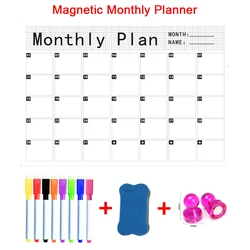 Pizarra blanca magnética suave para nevera, tablero de notas de borrado en seco, marcador de calendario, oficina, práctica de enseñanza, tablero de escritura