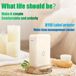 Niimbot – Mini imprimante thermique Portable D110, étiquette autocollante, sans fil, Bluetooth, pour usage domestique, organisation de stockage 