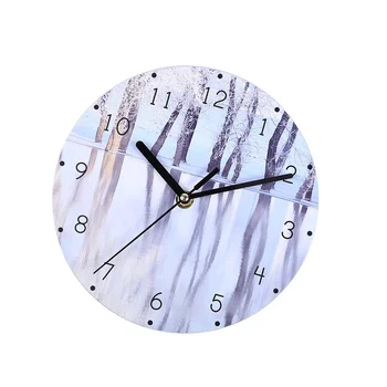

1pc Wall Clock European Wooden Delicate Creative Wall Clock Hanging Clock for Living Room Office