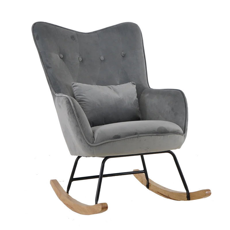 

Nordic balcony solid wood rocking chair home recliner lazy casual adult nap easy