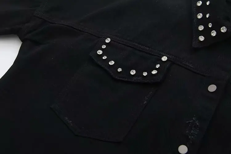 Модные новые TB80-19114 Европейская и американская мода Pin джинсы с бусинами куртка