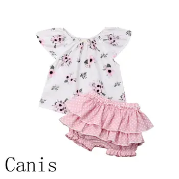 

Toddler Kid Baby Girl Summer Top T-shirt Shorts Pants 2Pcs Outfit Clothes Set