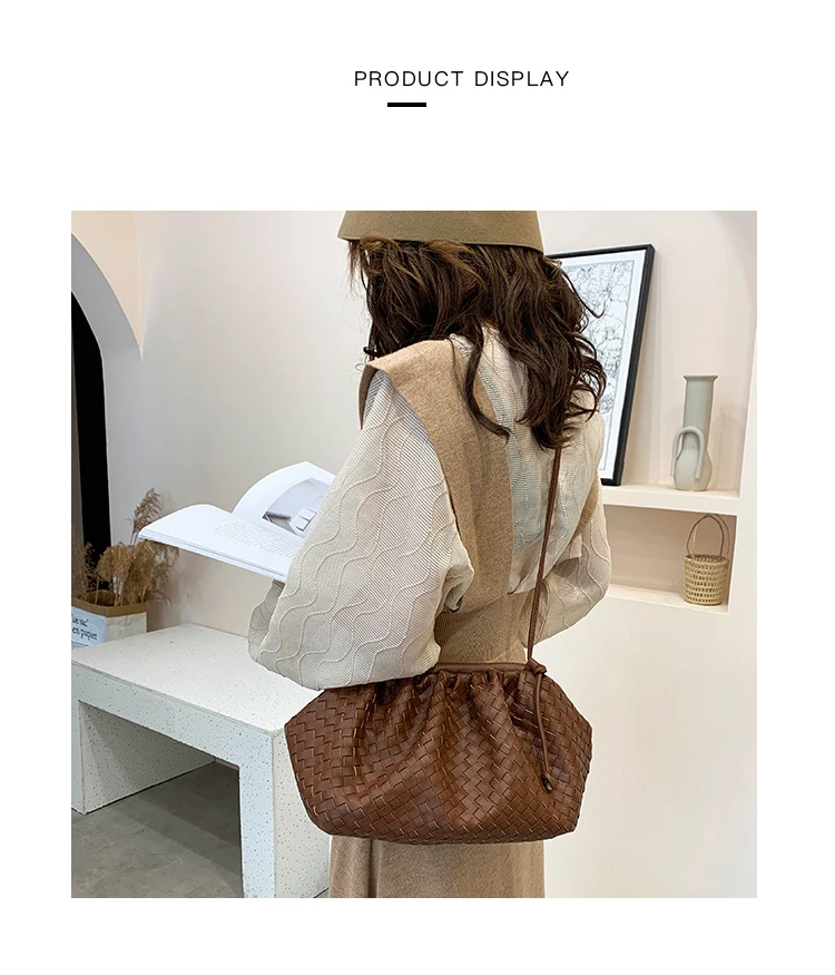 Стиль тканые женские сумки-мессенджеры дизайнерские кожаные сумки через плечо для дам модные большие сумки через плечо Bolsas Feminina