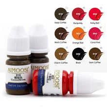3pcs/lot Aimoosi 5ml Lip&Eyebrow Pigment samples for Permanent makeup Tattoo Microblading eyebrow lips eyeliner tattoo ink color