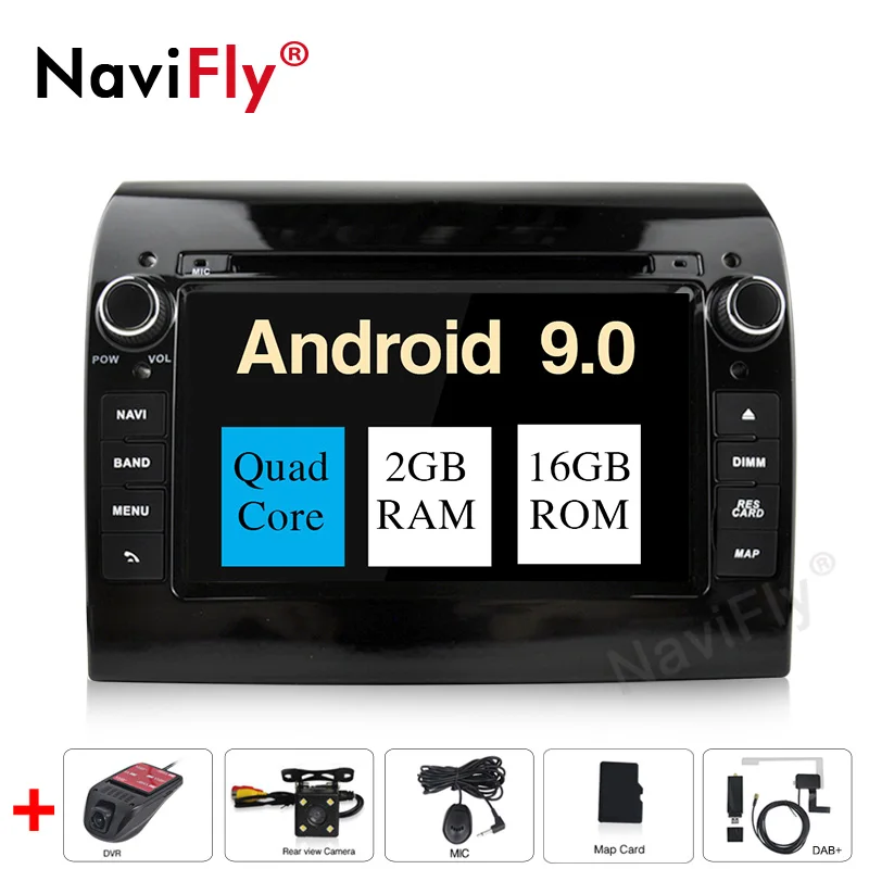 NaviFly Android 9,0 Восьмиядерный автомобильный DVD gps навигационный плеер для FIAT DUCATO автомобильный Радио стерео плеер с поддержкой Wi-Fi OBD DAB - Цвет: 16G camera DVR DAB