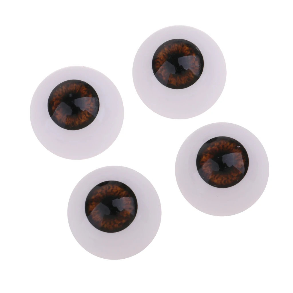 Baby Doll Dark Brown Iris Eye 20mm Acrylic Eyeballs for Reborn Girl Boy Doll Bear Mask Toy Halloween Props